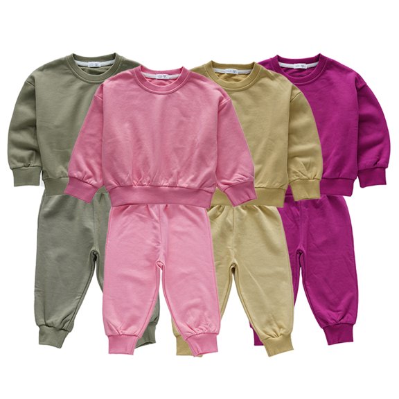 YTDSCS 2Pcs Kids Baby Sweatshirt Jogger Pants Set for Boys Long Sleeve Sweatshirt Sweatpants Set Outfit Spring Fall Pullover Track Suits Set Baby Clothes Set for 12M-9Years