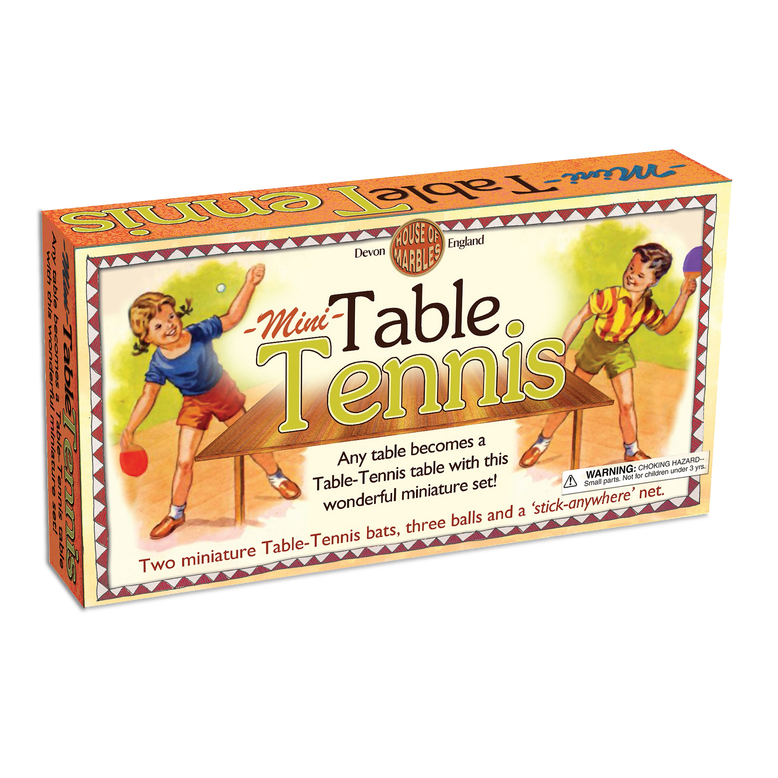 House of Marbles Mini Table Tennis Game Set with 2 Paddles & 3 Balls - Number of balls: 3