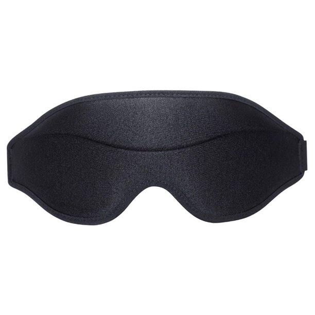 , luz opaca con correa 3D contorneada, suave, amigable pestañas, cómoda, para viajes, mujeres y hombres , negro Salvador Sombra de ojos para dormir