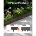 thumbnail image 2 of KFFKFF Metal Garden Border, Set of 5, 39 x 5 inches, Resilient Against Rust, Flexible Landscaping Edge, Robust Grass Divider, Simple to Set Up, Black Divider for Flower Bed, Yard, and Pathway, 2 of 9