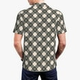 thumbnail image 5 of Vsdgher Daisy Plaid Black Print Men's Short Sleeve Stretch Polo Shirt, Moisture-Wicking Performance Polo Shirt, 5 of 8