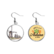 thumbnail image 1 of Molino de viento en Holanda Pendiente del lóbulo de la joyería del pendiente de la hoja del otoño Unbranded M, 1 of 3