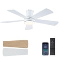 thumbnail image 1 of Ventilador de techo Hounberi, 132 cm, luz blanca, aplicación remota, motor DC, 1 of 9
