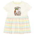 thumbnail image 3 of Inktastic Our Newest Book Club Member Girls Baby Dress, 3 of 5