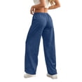 thumbnail image 7 of Nestiefly Wide Leg Sweatpants Women Low Rise Baggy Sweatpants Y2K Drawstring Cotton Lounge Pants Womens Fall Fashion 2026 Navy M, 7 of 7