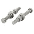 thumbnail image 3 of Unique Bargains 4Set 304 Stainless Steel 3/8"-16 Thread 3" Length Hex Bolt Kit w Washer Nut, 3 of 4