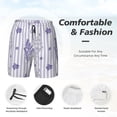 thumbnail image 4 of Kdxio Bouquet And Lavender Flowers Print Men'S Swim Trunks With Compression Liner 7 Inch Inseam Quick Dry Swim Shorts, 4 of 7