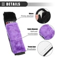 thumbnail image 4 of Unique Bargains 1 Pair Universal Car Seat Belt Cover Seat Belt Cushion Shoulder Strap 9.53"x2.95" Plush Purple, 4 of 6
