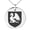 Silver, variant on Stainless Steel Dragon Guardian Coat of Arms Shield Engraved Small Medallion Circle Charm Pendant Necklace