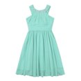 thumbnail image 5 of Fldy Kids Girls Sleeveless Pageant Formal Ball Gown Chiffon Wedding Junior Bridesmaid Dress Mint Green 14, 5 of 6