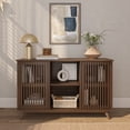 thumbnail image 2 of Plank+Beam Mid Century Modern Solid Wood Sideboard with 2 Doors, 49" TV Stand for Living Room, Walnut, 2 of 13