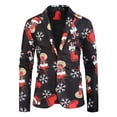 thumbnail image 1 of VBARHMQRT Fall Jacket Veste de Costume Imprimée de Noël Décontractée pour Hommes, 1 of 7