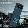 thumbnail image 6 of Galaxy Z Flip 3 Case and Cover, Allytech Magnetic Ring Holder Slim Matte PC All-Inclusive Protection Kickstand Case for Samsung Galaxy Z Flip 3 (5G), Darkblue, 6 of 7