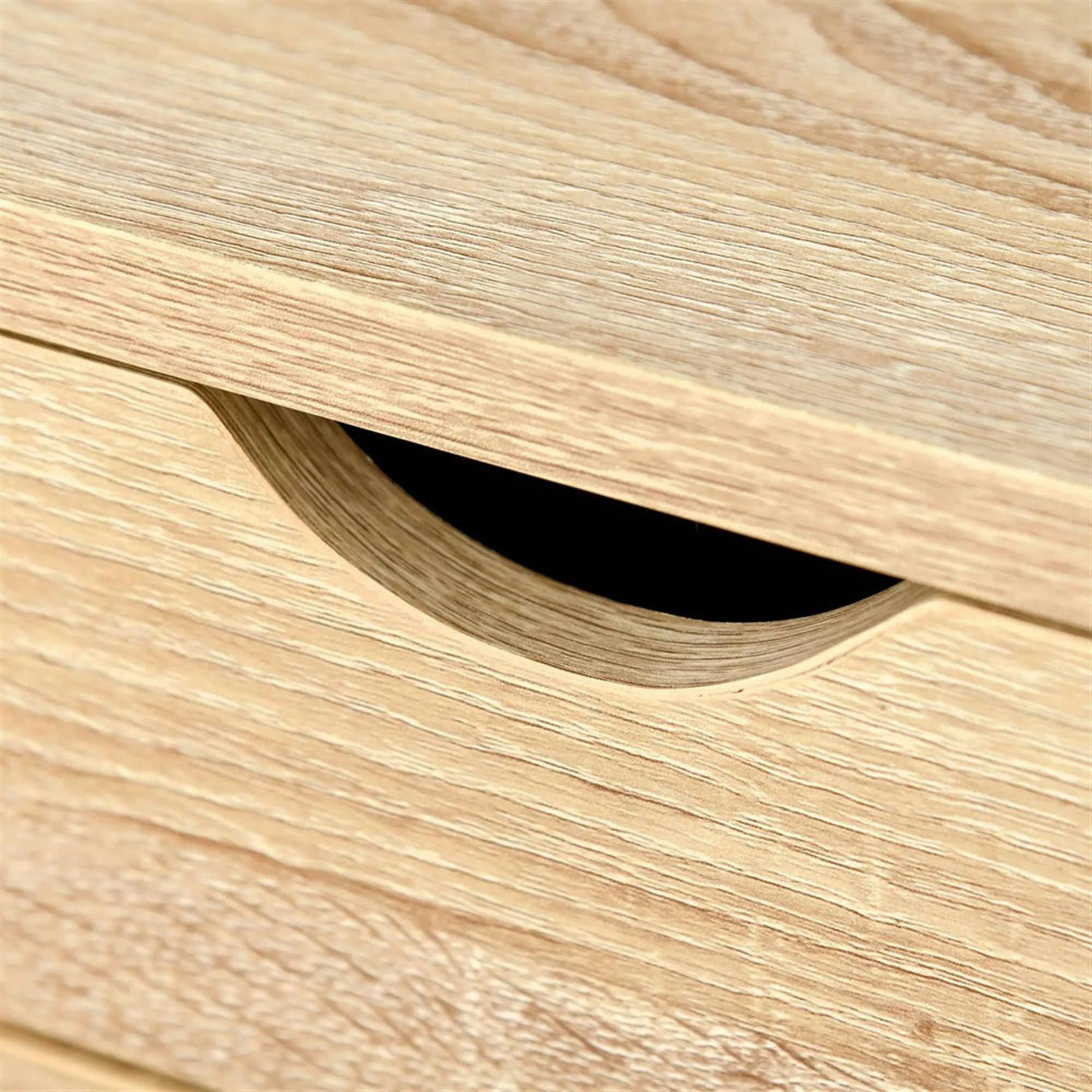 Demi Bonn Modern Office Desk with Drawer and Storage Shelves, Home Computer Desk for Living Room, Office, Study Writing Table PC Desks, Beige