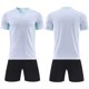 thumbnail image 3 of Odeerbi Conjunto de Uniformes de Entrenamiento de Fútbol de Malla de Niños Y Niñas Color Sólido Pantalones Cortos de Camiseta de Manga Corta Conjunto Atlético Seco Rápido Para 1-12 Años, 3 of 5