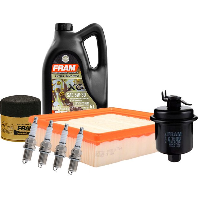 Kit De Afinación Con Aceite Sintético 5W30, Bujías Cobre, Filtro De Aire, Filtro Para Aceite Sintético Y Filtro De Combustible 8 Piezas Compatible con Acura El L4 1.6L DE 1997 A 2000