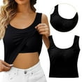 thumbnail image 2 of Kureaily Women Built-in Bra Tank Tops Sleeveless Casual Shirts Fitted Tank Tops, 2 of 5