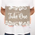 thumbnail image 5 of Please Take One Burlap Lace Wedding Party Signs, 5 of 7