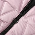 thumbnail image 4 of Wutalume Women's Fashion Winter Solid Color Long Sleeve Zipper Loose Warm Hooded Coat, Plush Lining, Windproof Design, Perfect for Outdoor and Casual Wear,Pink M, 4 of 7