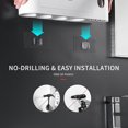 thumbnail image 4 of Organizador de Pared para Cepillos de Dientes y Artículos de Baño con 4 Vasos, Cajón y Dispensador de Pasta Dental, Fácil Instalación sin Dañar la Pared, Diseño Invertido para Secado Rápido, Material, 4 of 7