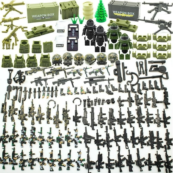 Paquete de armas militares, kits de accesorios y juguetes Gonsausola 200+