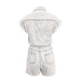 thumbnail image 5 of SRZYMJ Formal Jumpsuit for Women Stylish Ladies Distressed Denim Jumpsuit Shorts Summer Casual Wear with Elastic Waistband and Comfortable Short Sleeves for, 5 of 5