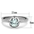 thumbnail image 2 of High polished (no plating) Stainless Steel Ring with AAA Grade CZ in Clear for Women Clear Stone Color Style TK1763 Size 9, 2 of 4