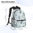 thumbnail image 2 of Disketp Winter Wonderland Light Blue Mochila Ligera Clásica con Múltiples Bolsillos, Mochila Casual para Hombre y Mujer, Ideal para Escuela, Trabajo y Viajes, 2 of 6