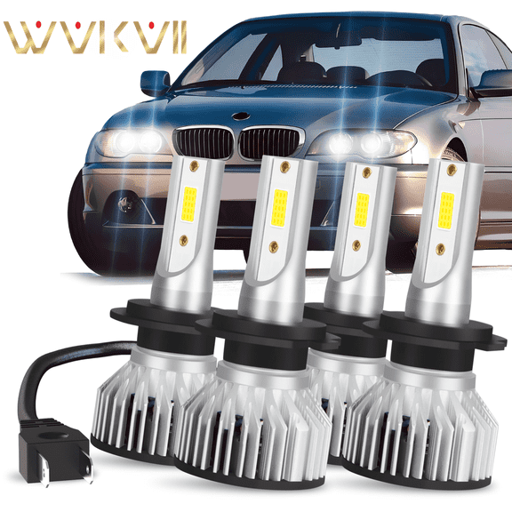 Fits BMW 330Ci 325Ci 2001-2006 LED Headlight Bulbs High Low Beam Set 4pcs