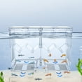 thumbnail image 2 of EastVita Acrylique Clair Mini Fish Tank avec Compartiments Séparés Détachables Beta Réservoirs de Poisson Bol de Poisson pour Crevettes de Poisson, 2 of 8