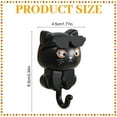 thumbnail image 3 of Hooks under $5,Cat Key Holder Creative Cat Shape Hooks 2 Pack Adhesive Coat Hooks Cute Cat Hooks With Sunglasses Decorative Cat Hooks For Keys Towel Hat Coat, 3 of 7