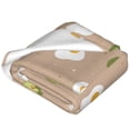 thumbnail image 4 of Bingfone Egg And Avocado Print Flannel Fleece Blanket Throw Blanket For Bed,Sofa,Couch,Travel,Camping(50"X40"), 4 of 9