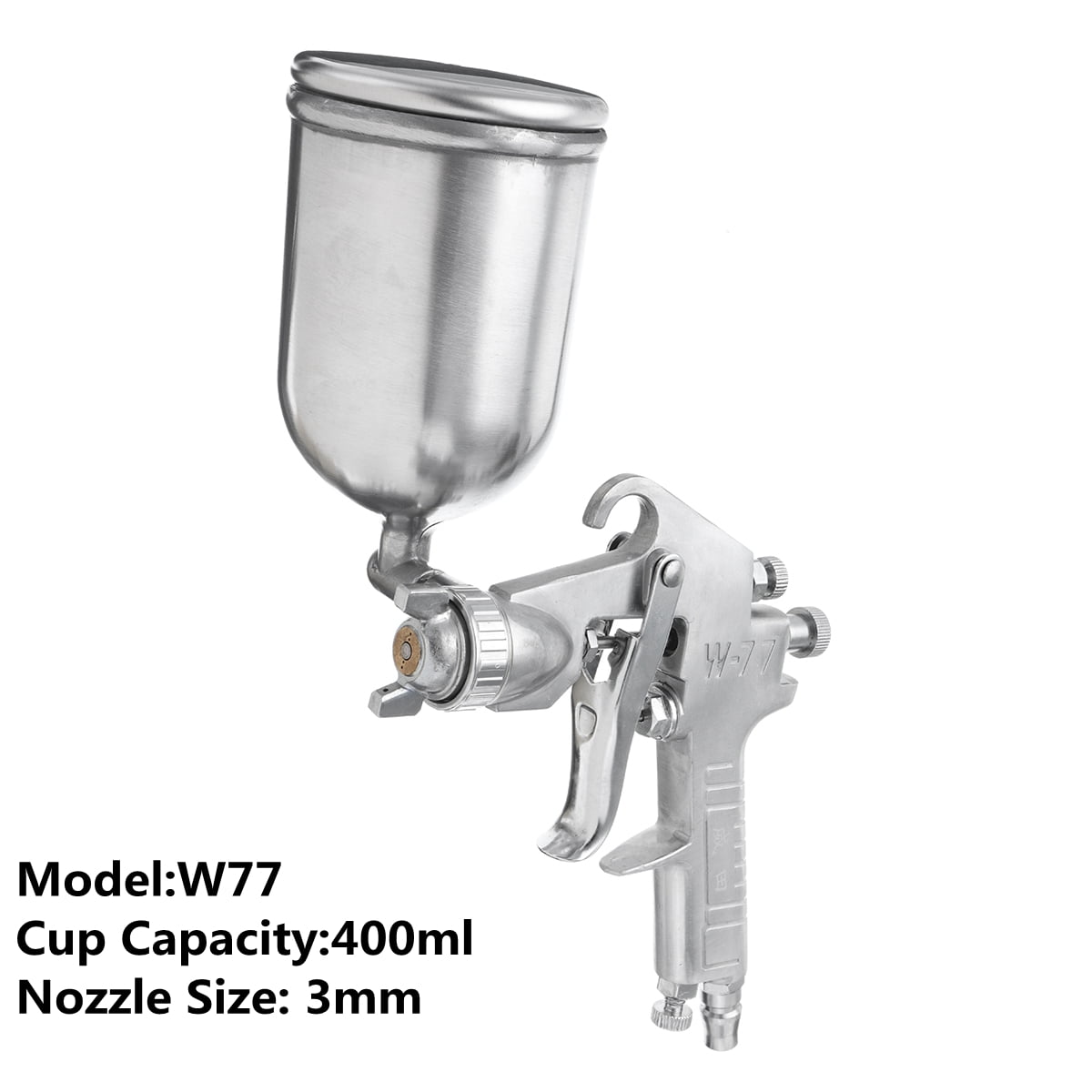 W77 400mL Cup Spray Gun Gravity Feed Paint Spray Gun Car Paint 3.0mm