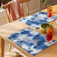 thumbnail image 4 of Gradient Blue Placemats Set of 4 Modern Abstract Blue Grey Ombre Mottled Stripes Heat Insulation Washable Place Mats, Non-Slip Table Mats for Dining Table Party Kitchen Decor,13x19 Inch, 4 of 9