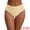 Beige, variant on Unique Bargains Women's Cotton High Waist Bright Trim Briefs M White