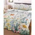 thumbnail image 3 of Quilts Queen Size, Spring Floral Soft Comforter Bedding Set for Bed, Butterfly Summer Botanical Watercolor Flowers Lightweight Quilted Bedspread with Pillow Cover(2 Pieces) for All Season, 90x96 Inch, 3 of 6
