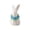 white6, variant on Easter Bunny Decorations, Small Ceramic Rabbit Figurine with Floral Accents, Porcelain Animal Statue for Desk, Tiered Tray, and Easter Gift