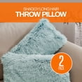 thumbnail image 2 of Cheer Collection Shaggy Long Hair Throw Pillows - Super Soft and Plush Faux Fur Lumbar Accent Pillows - 12 x 20 - Set of 2, 2 of 8