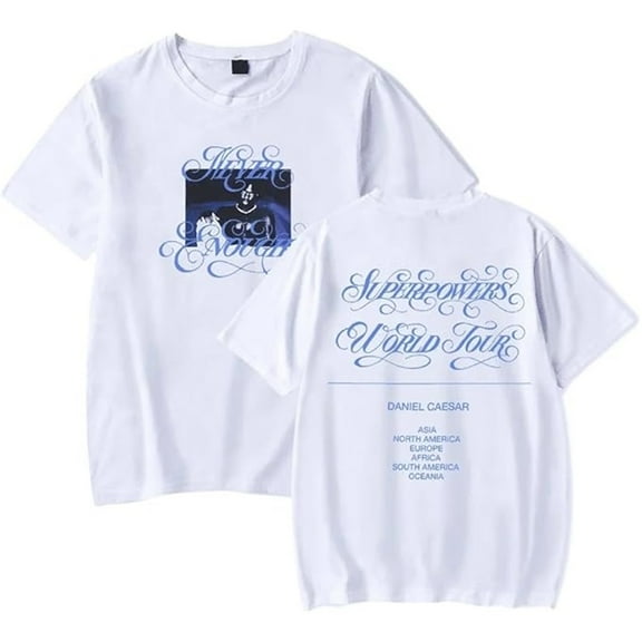 Daniel Caesar Tour 2025 T-shirt Women Men Casual Short Sleeve Printed Fashion Summer Tops Tee