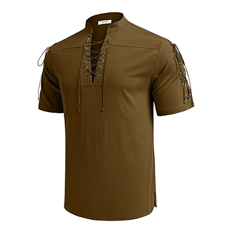 CBGELRT Mens Shirts Casual Mens Short Sleeve Shirts Men's V
