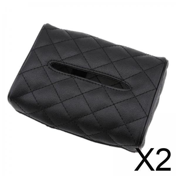 Contenedor de servilletas,Estuche para caja de pañuelos de cuero PU para automóvil,Caja de almacenamiento para servilletas,organizador para coche,Servilletero de escritorio Dispensador de