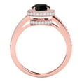 thumbnail image 4 of Aonejewelry 1 Carat Halo Black Diamond Engagement Ring In 14k Rose Gold, 4 of 4