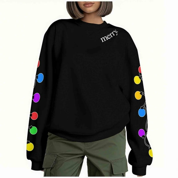 My Items Talove Long Sleeve Shirts for Women Graphic Printed Sweatshirt Fall Fashion Must Haves Tunic Tops Crewneck Womens Tops Dressy Casual Plus Size Christmas Shirts