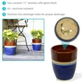 thumbnail image 4 of Sunnydaze Captivating Vista 11.5" x 11.5" x 14" Round Beachcomber Ceramic Planter 2-Count, 4 of 10