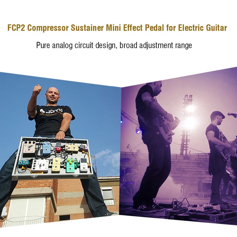 Guitar Effects Pedal, Compressor Effect Portable Metal Shell Easy Adjustment Analog Circuit With LED Indicator For Audio Equipments