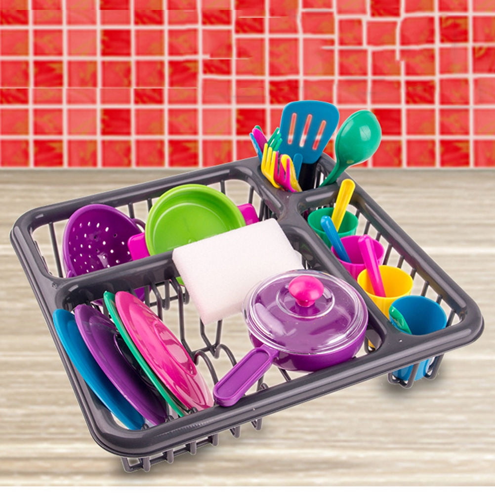WHAMVOX Kitchen Toys 27Set for Kids Pretend Play Kitchen Appliances and Cooking Experience with Assorted Color