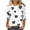 White A, variant on Yangnuo Womens Fashions Daily Valentine's Day Printed Blouses Tops Women's Casual Print Round Neck Three-Quarter Sleeve T-Shirt Loose Top For