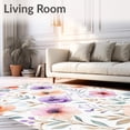 thumbnail image 2 of ODIKA 4'x6' Machine Washable Non-Slip Area Rug, Stylish Locker Organizer & Back To School High Traffic Rug, White, 92244, 2 of 5