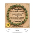 thumbnail image 3 of Opolski Sunflower Beaded Bracelet with Inspirational Card Elastic Adjustable Girls Natural Stone Round Beads Bracelet, 3 of 8