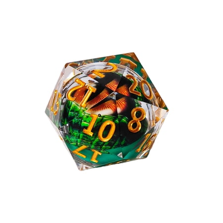 Goobetter-DND Dice Set, 1 Piece 35mm-D20 Polyhedral Dice for Dungeons & Dragons MTG RPG Pathfinder Tabletop Roleplaying Game, DND Accessories Sharp Edge Dice, Dragon's Eye Resin Dice